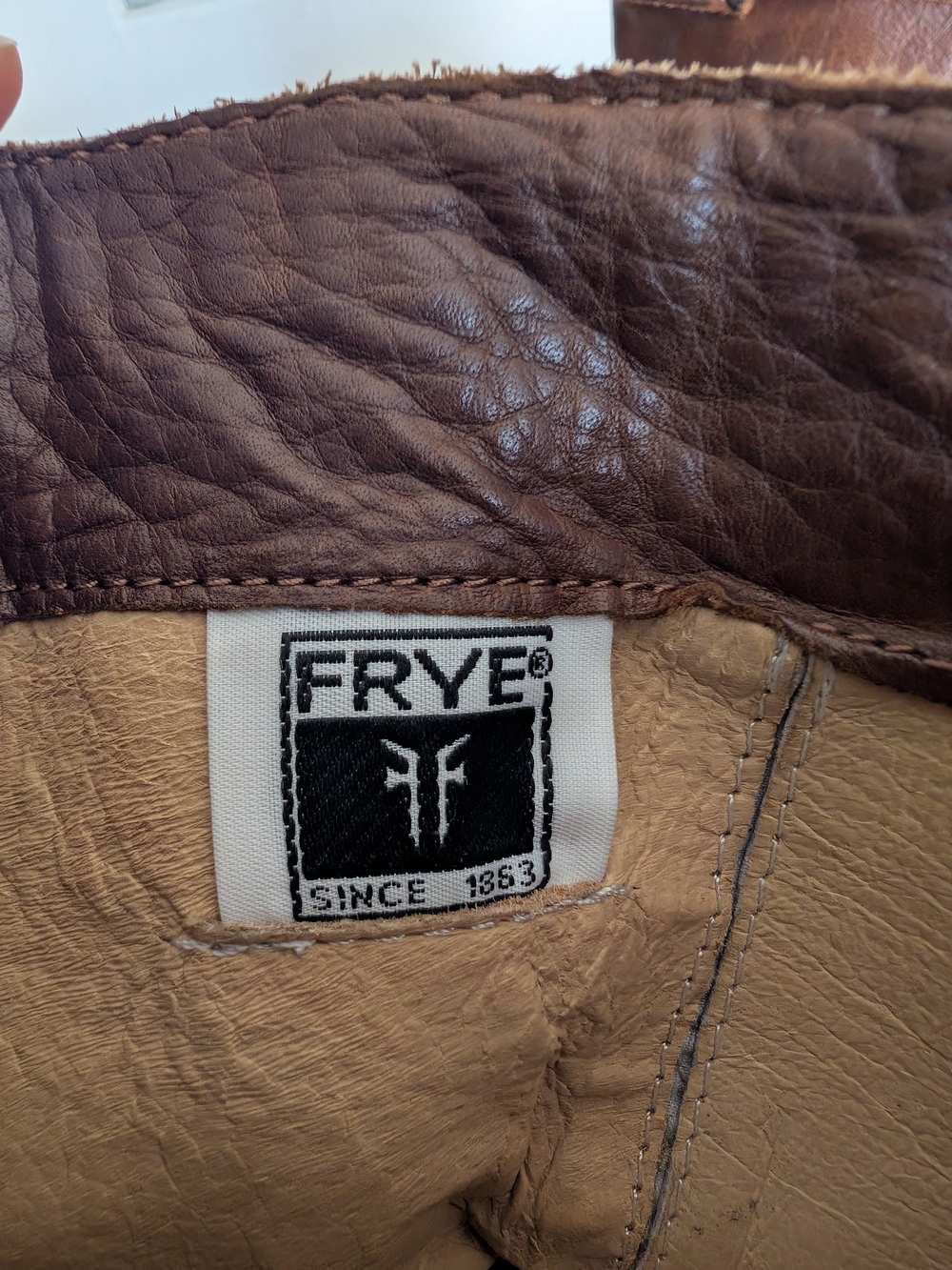 Frye Cognac Brown Tall Leather Buckle Riding Boots - Picture 4 of 13